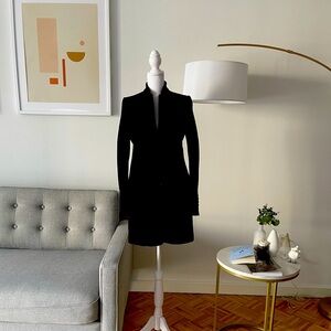 Stella McCartney Stand Collar Black Wool Cashmere Coat